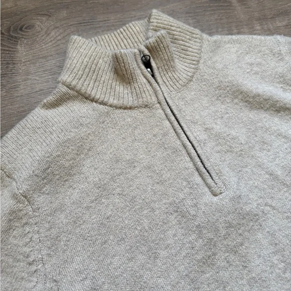 Amazon Essentials Men's Light Gray Zip-Up Sweater-Size L - Picture 4 of 10